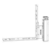 MACO Nastro per cuscinetti pieghevoli con ÜV destro, per finestre in legno, 12/20-13 mm, portata 160 kg, acciaio zincato bianco