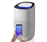 MACOM Enjoy & Relax 879 Pure Pure. Purificatore d'Aria, CADR di 400 m3/h, per ambienti fino a 104 m2, sensore laser ad alta precisione PM2.5, filtro antibatterico HEPA H13 e luce UV LED
