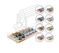 MACOM Just Kitchen 836 Mini Space Coffee Dispenser Portacapsule Universale per Macchine caffè, 18 Capsule, cassetto in Legno