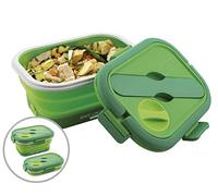 MACOM Just Kitchen 865 Space Lunch To Go Scaldavivande Elettrico Pieghevole Salvaspazio, 35 Watt, Verde/Bianco