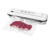 MACOM Macchina Sottovuoto Super Compatta e Silenziosissima, dotata di taglierina incorporata e Barra Sigillante a Doppia dimensione, Funzione Sottovuoto Barattoli, Forever Fresh VAC 1015