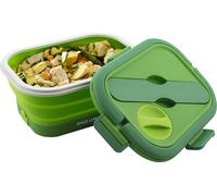 MACOM Portavivande Elettrico Scaldavivande Pieghevole + Posate colore Verde 865