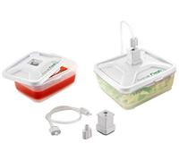 MACOM, Set Universale con 2 Contenitori con Coperchio per Macchine Sottovuoto Alimenti, 600 ml e 900 ml, Forever Fresh 705 Set Canisters