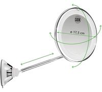 Macom Sensation 229 specchietto per trucco Ventosa Rotondo Cromo Macom