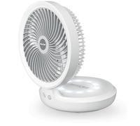 Macom Ventilatore da tavolo Enjoy e Relax 990 cordless ricaricabile USB oscillante Ø19 cm Bianco
