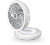 Macom Ventilatore da tavolo Enjoy e Relax 990 cordless ricaricabile USB oscillante Ø19 cm Bianco