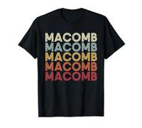 Macomb Illinois Macomb IL Retro Vintage Testo Maglietta