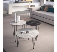 Maconi Tavolino Piramide 1065-G con piano in gres da 60 cm e h. 35 cm serie Coffee Table collection