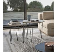 Maconi Tavolino Piramide 1066 con piano in legno da 60 cm e h. 47 cm serie Coffee Table collection