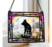 Macorner Acchiappasole personalizzato da appendere alla finestra, con perdita del cane nella memoria amorevole, simpatia, regalo di ricordo per gli amanti dei cani