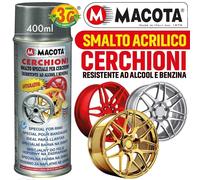 MACOTA CERCHIONI vernice spray smalto nitro acrilico protettivo Auto 400 ml