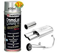 MACOTA CROMOLUX Vernice Cromata Spray 400° Cromatura Resistente Calore Cromo