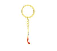 Macracrua Portachiavi con mappa del Cile, ciondolo in acciaio inox con bandiera nazionale, ricordo per diaspora, viaggiatori e orgogliosi cileni, Colore: oro, Taglia unica