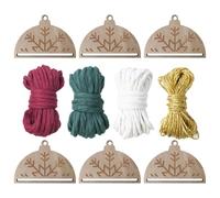 Macrame Christmas Craft Kits, Holiday Crafts Macrame, Christmas Macrame Woven Tree Kit, Boho Macrame Wall Decor, Creative Boho Christmas Ornaments, Macrame Christmas Decorations, Christmas