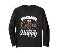 Macrame e caffè Fanno Il Mio Happy Macramee Maglia a Manica