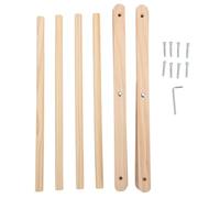 Macrame Magazine Rack a mano cesto decorativo in piedi per i libri Porta di stoccaggio di giornali Easy Installazione compatta portatile per soggiorno Camera da letto Beech Wood
