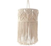 MACRAME paralume, paralume sospeso intrecciato 11.8x29, 5 pollici lampadario rustico Coperchio a sospensione a sospensione per la camera da letto in ufficio soggiorno Dormi di arredamento Macrame deco