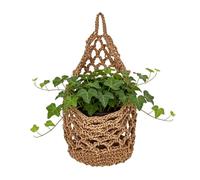 Macrame Plant Hanger - Bohemian Style Handmade Organizer, Holder Gear for Gardening, Macrame Holder Tool, Indoor Outdoor Piece with Hand Woven Cotton Cord, Garden Yard Tool for Display & Decorating