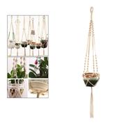 Macrame Plant Hanger Manuale Rope Pots Holder Rack Inddor Decor Countyard Style