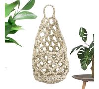 Macrame Plant Holder, Cotton Woven Hanging Decor, Indoor with Lightweight Sturdy Construction Bohemian Style Plant Hanger Accessory, Wall Ornament with Elegant Design, Vaso Display for Kitchen Office