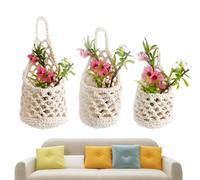 Macrame Plant Holder - Decorative Hanging Basket Support, Strong Knot Craft Design, Versatile Wall Ceiling Installation, Elegant Botanical Display Accessory Modern Home Décor Garden