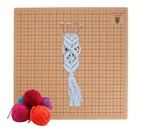 MACRame Project Board - English Instruction MacRame Board, CORK MACRame Supplies | Macrame Project Work Cork Board, Bracelet Project con istruzioni incluse per creare macramè e Knoting -