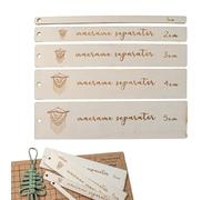 Macrame Separator Tool Set Of 5 | Wood, 20cm Length, 1-5cm Widths | Spacing Ruler For Knotting | Fixed Gap Gauge For Weaving, Fiber Arts, DIY Crafts