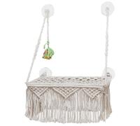 Macrame Wall Shelf - Scaffale a parete di aspirazione per camera da letto, letto per gatti interni con giocattolo a a maglia | Sede a riposo a riposo in rete pesante, traspirante, lavabile per g