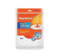 Macromax - Testa di ricambio in microfibra - compatibile con set di pulizia per mocio rotante da 10 litri - durevole e 100% microfibra - design facile da montare - ecologico, realizzato in materiale