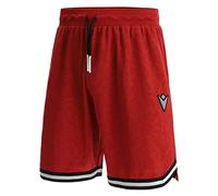 Macron Athleisure SCC Acapulco Basket Shorts Deep Red Man, Pantaloncino Uomo, Rosso, S