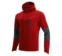 Macron Athleisure SCC LUZON Light Stretch Hoody DP Red/MGRY Man, Felpa Uomo, Rosso, M