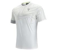 Macron Padel Start CB Juan T-Shirt SS Man White/Silver Printed, Maglia da Gioco Uomo, Bianco, M