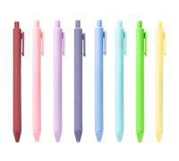 Macron - Penne gel colorate da 1,0 mm, 8 colori, inchiostro pastello, retrattile, ad asciugatura rapida, penna a punta fine, per scuola, ufficio, scrittura di documenti per riunioni, manuali, diari