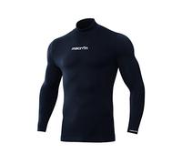Macron, Performance, Maglia Maniche Lunghe A Collo Alto, Nero, XL, Uomo