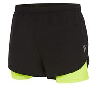 Macron Run Chinook Sca Tybalt Micro Short 2.5 Stretch Blk/NYEL, Pantaloncini Uomo, Noir/Jaune Fluo, M
