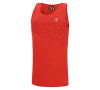 Macron Run Prime Scc Alfred Singlet Print Tomred/Dtomred Man, Canotta Uomo, Rosso, L