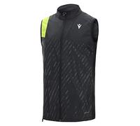 Macron Run SCC Eliot Reflex W-Break Gilet Blk/NYEL REFL Print Man, Antivento Uomo, Nero, XL