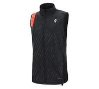Macron Run SCC Elsa Reflex W-Break Gilet Blk/NCOR Wmn, Antivento Donna, Nero, S