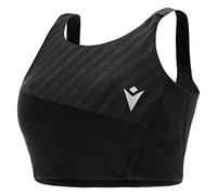 Macron Run Scc Serenity Crop Bra Evo Blk EMB Wmn, Reggiseno Donna, Nero, L