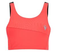 Macron Run SCD Serenity Crop Bra Evo NCOR/Blk Wmn, Top Donna, Corallo, XL