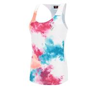 Macron Run Start SCC GAENOR Tank Print Wht Printed/NCOR Wmn, Canotta Donna, Bianco-Corallo, L