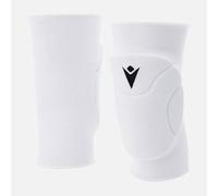 Macron Sage Evo Ginocchiere Volley Professionali - Coppia Unisex con Imbottitura Antiurto ad Alta Densità - Protezione Ginocchia per Pallavolo Indoor Allenamento e Gara Bianco (L)