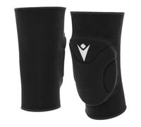 Macron Sage Evo Ginocchiere Volley Professionali - Coppia Unisex con Imbottitura Antiurto ad Alta Densità - Protezione Ginocchia per Pallavolo Indoor Allenamento e Gara Nero (M)