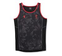 Macron Welsh Rugby 2021/22-Canottiera da Allenamento, Blu, S Uomo