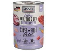 MAC's Cat 12 x 400 g Alimento umido per gatti - Kitten Tacchino, Manzo, Anatra