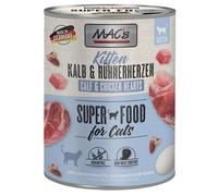 MAC's 6 x 800 g umido per gatto - Kitten Vitello & Cuori di pollo