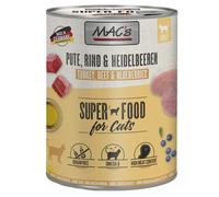 MAC's Cat 6 x 800 g Alimento umido per gatti - Tacchino & Mirtilli neri
