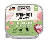 MAC's Cat in vaschetta 32 x 100 g Alimento umido per gatti - Anatra, Tacchino & Pollo