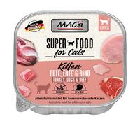 MAC's Cat in vaschetta 16 x 100 g - Tacchino, Anatra e Manzo per kitten
