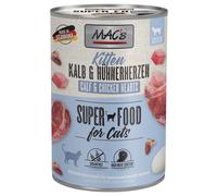 MAC's Cat Kitten 6 x 400 g Alimento umido per gatti - Vitello & Cuori di Pollo